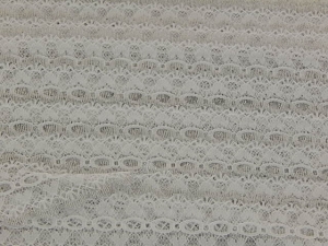 Feather Edge Eyelet Lace Per Meter 38mm White/Silver